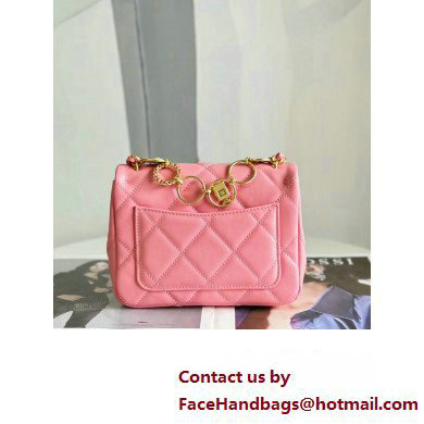 Chanel Lambskin  &  Gold-Tone Metal Badges Mini Flap Bag AS4274 Pink 2023